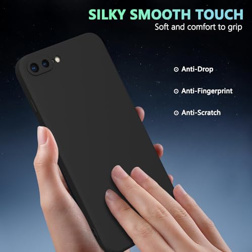 Image of for iPhone 8 Plus Case Black, Scratch Resistant with Soft Touch, Slim Thin Phone Cover for iPhone 7 Plus 5.5 inch