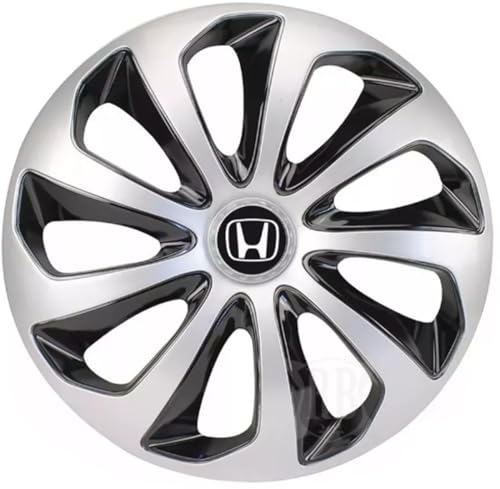Jogo 4 Calotas Velox Preto/Prata aro 14 HOND Fit City Civic