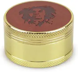 Dichavador de Metal Dourado - Hemp Leather (Sortido)