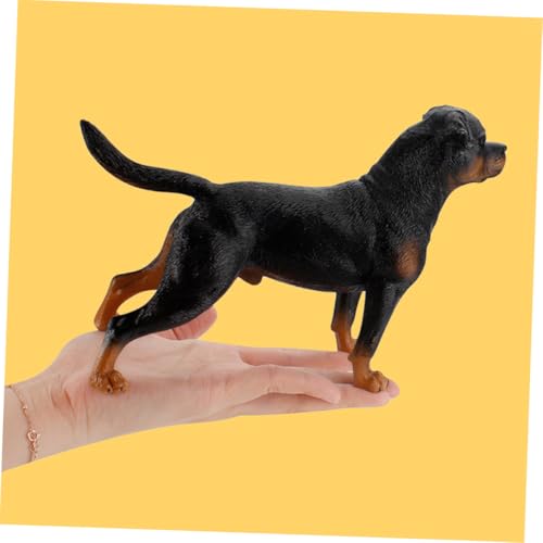 Figurine Rottweiler plastique solide imitation modèle éducatif polyvalent