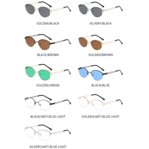 Lunettes de soleil à monture métallique avec verres élégants contre les reflets