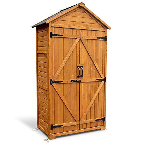 Mcombo Wooden Garden Shed Wooden Lockers with Fir Wood (70"(widen))