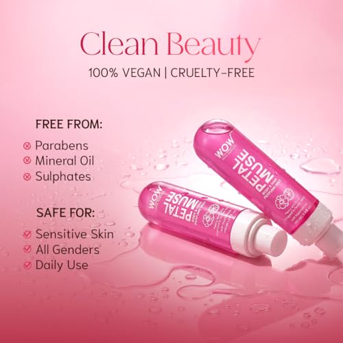 Image of WOW Skin Science Petal Muse Body & Hair Perfume Mist for Women | Feminine Floral Rose Musk with Niacinamide | Lightweight, Skin-Close Fragrance for Women & Unisex Wear | Peony & Rose Wrapped in Tender Musk | 100 ml