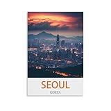 HeyBox Seoul Reiseposter im Korea-Vintage-Stil, 20 x 30 cm, 