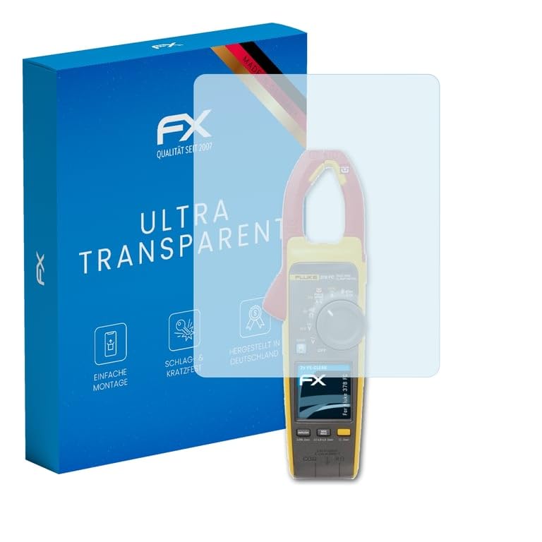 atFoliX Screen Protection Film compatible with Fluke 378 FC Screen Protector, ultra-clear FX Protective Film (2X)