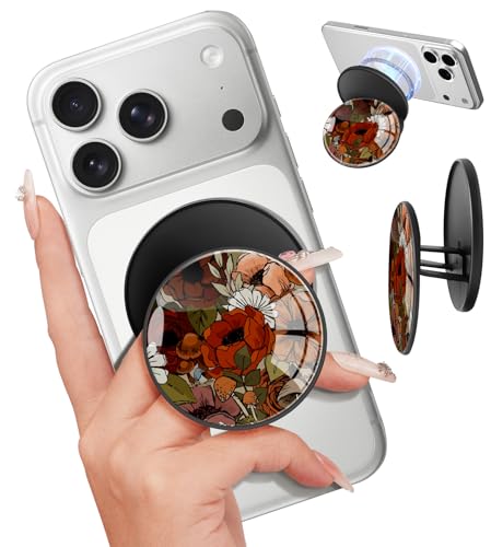 Image of Magnetic Phone Grip, Cute Finger Grip Phone Stand, Mushroom