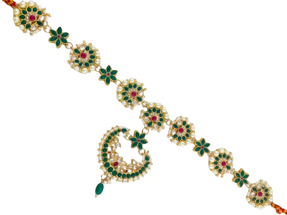 See full amazon price history chart for Sattyaki Traditional Rajasthani Gold Plated Hair Band/Hair Jewellery/Head Jewellery/Hair Pain/Hair Accessory Bridal 11 Flower Sheeshphool Tikka Matha Patti for Women and Girls. Sattyaki Traditional Rajasthani Gold Plated Hair Band/Hair Jewellery/Head Jewellery/Hair Pain/Hair Accessory Bridal 11 Flower Sheeshphool Tikka Matha Patti for Women and Girls. (B0BKWKMGCB) Amazon Price History, Amazon Price Tracker