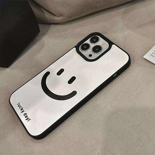VIVINN iPhone15 ケース 韓国 可愛い スマイル 笑顔 iPhone15 ケース シンプル ソフトケース アイフォン 15ケース 人気 女性 個性的 ストラップホール付き 軽量 薄型 持ちやすい 携帯カバー 保護ケース（iPhone15,スマイル）
