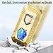 Torch Dual Flame Lighter - Fashion Design, Refillable Butane Lighter with Visible Fuel Tank, Windproof Adjustable Soft and Jet Flame for Men & Lady - Ice Black