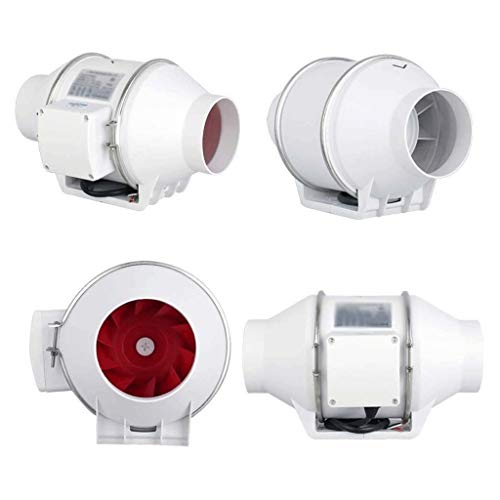 Ventilador de duto de exaustão redondo de 5 polegadas para ventilação de jardim interno, banheiro, c