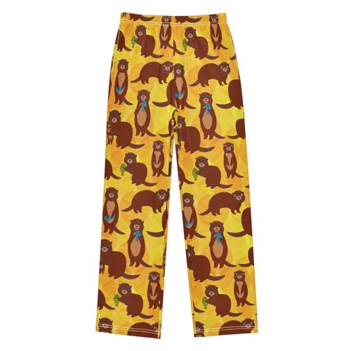 Pajamas Pants Soft Sea Otters Long Sleep Pjs Lounge Pajama Bottoms Elastic Waist with Pockets