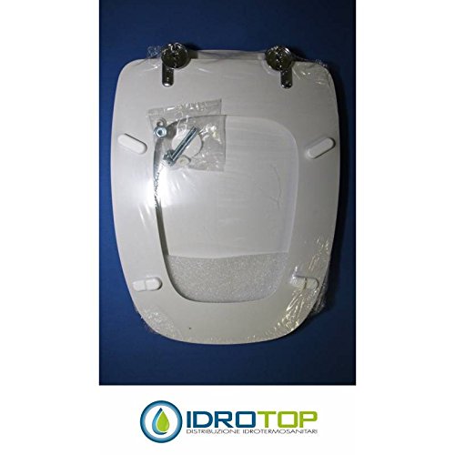 Copriwater Pozzi Ginori SQUARE BIANCO Cerniera Cromo-Sedile-Asse Wc