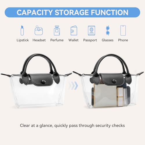 Image of BOSTANTEN Clear Bag for Stadium Approved Crossbody Purse Handbags for Concerts Sports Events