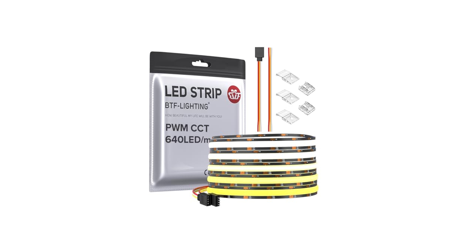 Amazon.com: BTF-LIGHTING FCOB CCT COB LED Strip Tunable