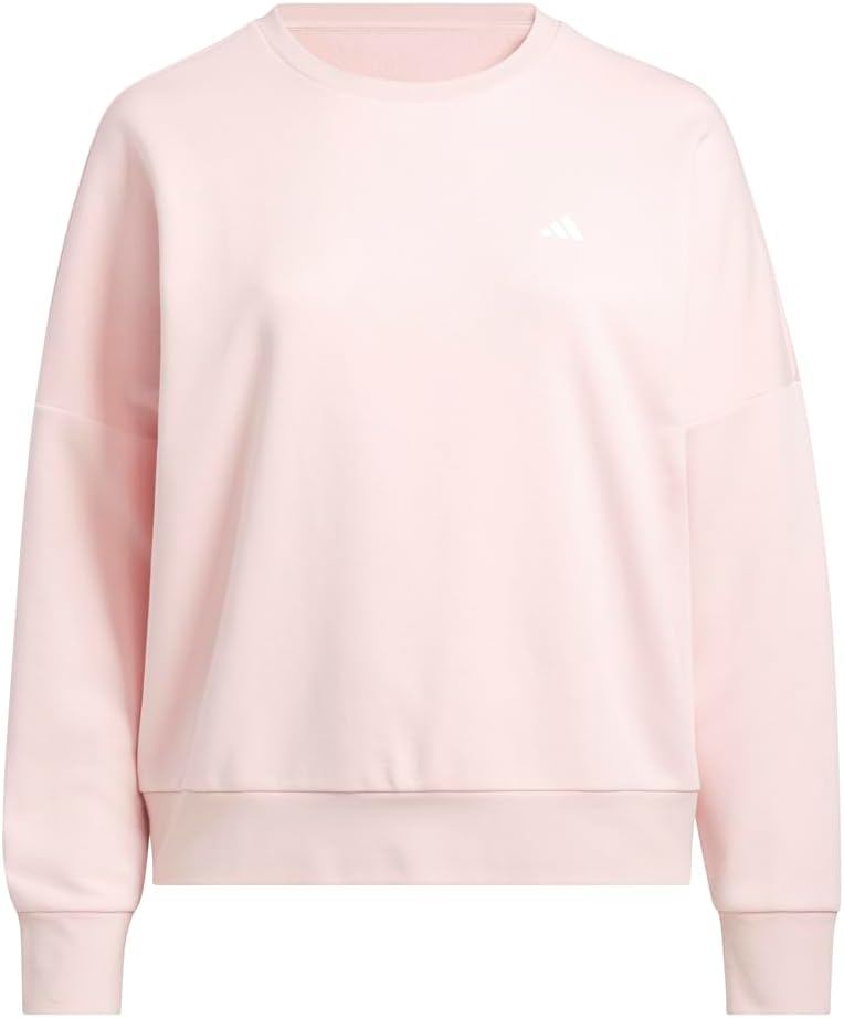adidas Womens Essentials Feel Cozy Crew Neck Sweatshirt Casual - Pink