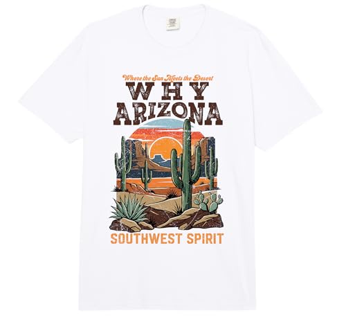 Why, AZ Southwest Desert Retro Landscape Design Comfort Colors Adult