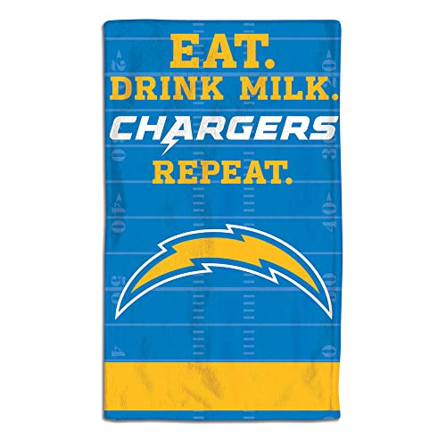 WinCraft 9960627217 10 x 17 in. Los Angeles Chargers Baby Burp Cloth