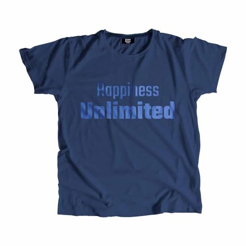 T-shirt Happiness Unlimited bleu marine la solution contre les hauts inconfortables