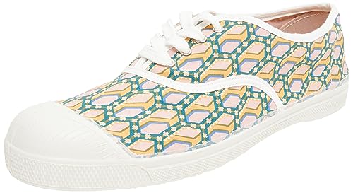Bensimon Ten Liberty FEM, Basket Femme, Sequence (Multicolore, motifs géométriques), 36 EU