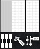Waaqkid 2000PCS Blank Square Jewelry Price Tags Stickers, Self Adhesive Etiquetas Labels para Precios for Bracelet Ring Clothing Display, 50 Sheets