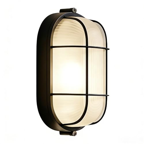 MULANDI Nautical Bulkhead Light Outdoor Wall Mount Light 30W Warm White Modern Fixtures Die Cast Aluminum Waterproof Porch Lights Outdoor Wall Mount Light for Front Porch Patio Garage
