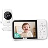 GHB Camara Vigilancia Bebe Vigilabebes con Camara con Pantalla 3.2" HD de 2100mAh Recargable VOX, Visión Nocturna, Despertador, Conversación Bidireccional Escucha Bebes