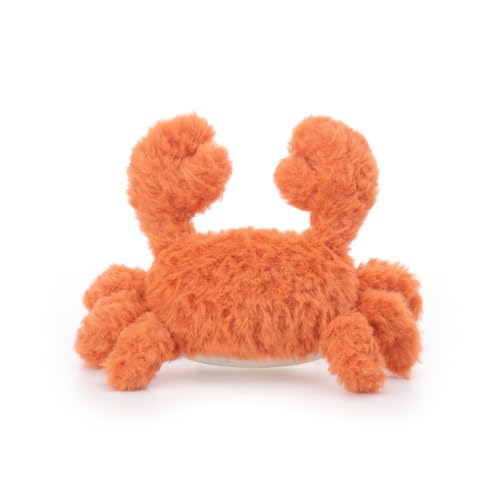 Apricot Lamb Krabbe Meerestiere Plüschtiere für Kinder, weiche niedliche Kuscheltier für Baby Mädchen und Jungen, Flauschige Krabbe Orange 22 cm