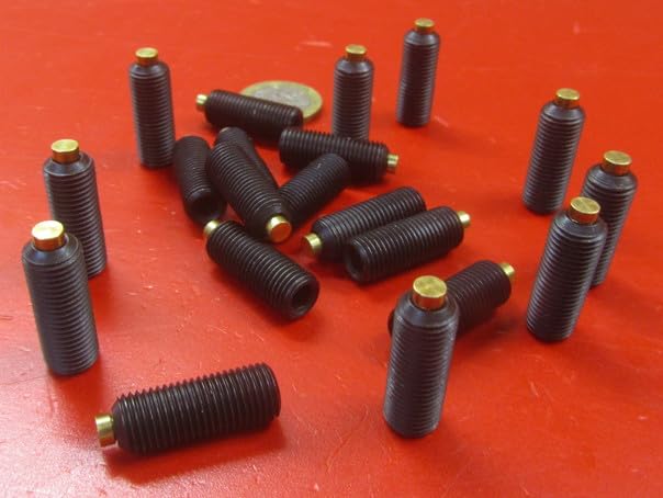 Black Oxide Steel Brass Tip Set Screw 3/8