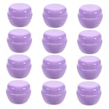 NIYANGLE 12 Stück Pilz-Cremeglas Versiegelung Flaschen Cremedosen in Reisegröße Behälter mit Deckel Cremes klein Pulver Toilettenartikel reisen Nebel Duft Reisebehälter Reisezubehör Violett