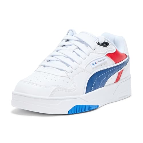 PUMA BMW M Motorsport Rbd Break Baskets unisexes pour enfant, White-Pro Blue Ah25, 7 Big Kid