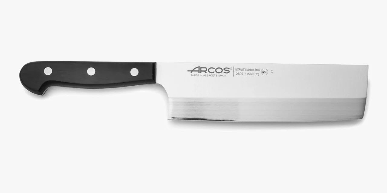 Arcos Schwarz Serie Universal - Messer Usuba Asiatisches Messer - Klinge Nitrum Edelstahl 175 Mm - Handgriff Polyoxymethylen (Pom) Farbe