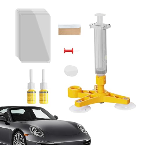 Kit de reparación de virutas de parabrisas | Kit de reparación de virutas de ventana de relleno de parabrisas astillado | Reparación rápida de grietas del parabrisas, removedor de arañazos, kit de