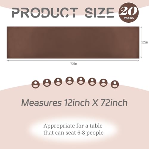 Chemin de table en satin marron 30x182 cm décoration table rectangulaire