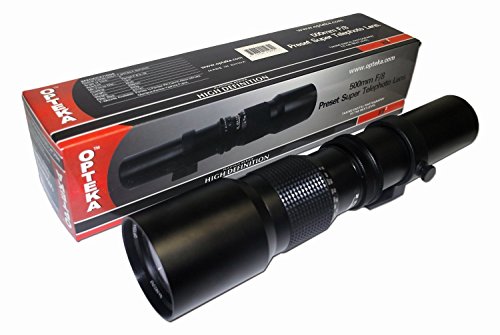 Opteka High Definition 500mm f/8 Preset Telephoto Lens for Nikon Digital and Film SLR Cameras