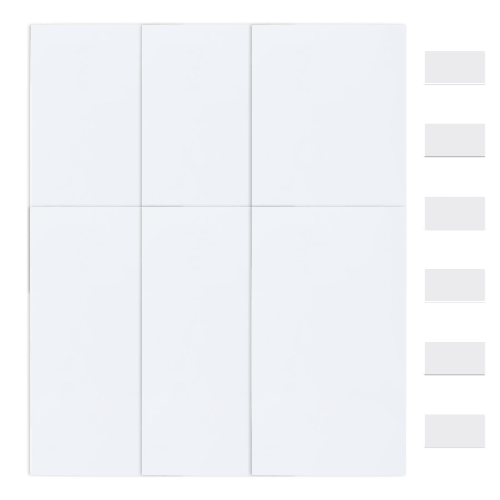 UFURMATE Square Wall Hole Cover Plate, 6Pcs PVC Plastic Ceiling Cover Blank Round Decorative Wall Plate for Holes,Scratches(Pure White,220 * 120mm)