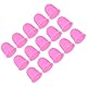PATIKIL Gummifingerspitzen, 15er-Pack Silikon-Daumen-Fingerschutz-Fingerspitzenabdeckungen Schutzpolster Fingerhüte für Büro, Zählen, Nähen, Pink, Große Größe
