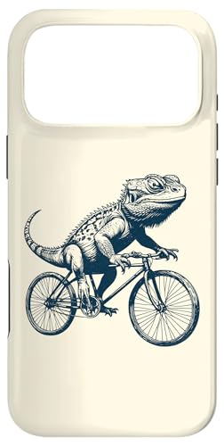 サイクリングトカゲ、爬虫類、爬虫類学、フトアゴヒゲトカゲ スマホケース iPhone 17 Pro Max 用