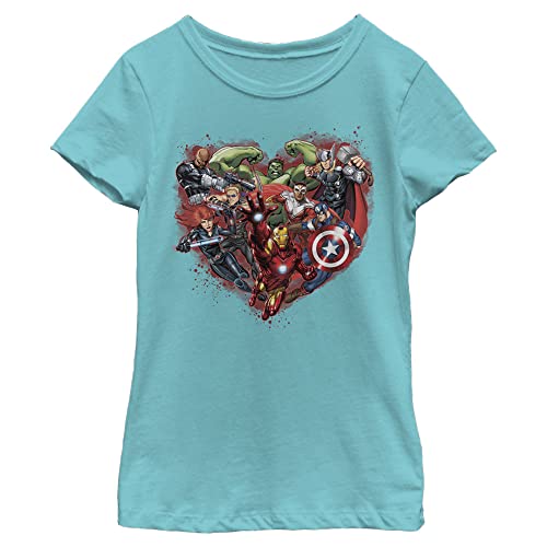 T-shirt Avengers Marvel fille manches courtes coton bleu Tahiti taille S
