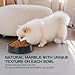SAMAH Green Marble Dog Bowl, Non-Slip Dog Food Water Bowl, Large Weighted Stone Dish, Natural Marble Heavy Pet Bowl, Easy to Clean, Gifts for Cat Lovers, Perfect Cat Dog Gifts, Holds 6 Cups(6 lbs)