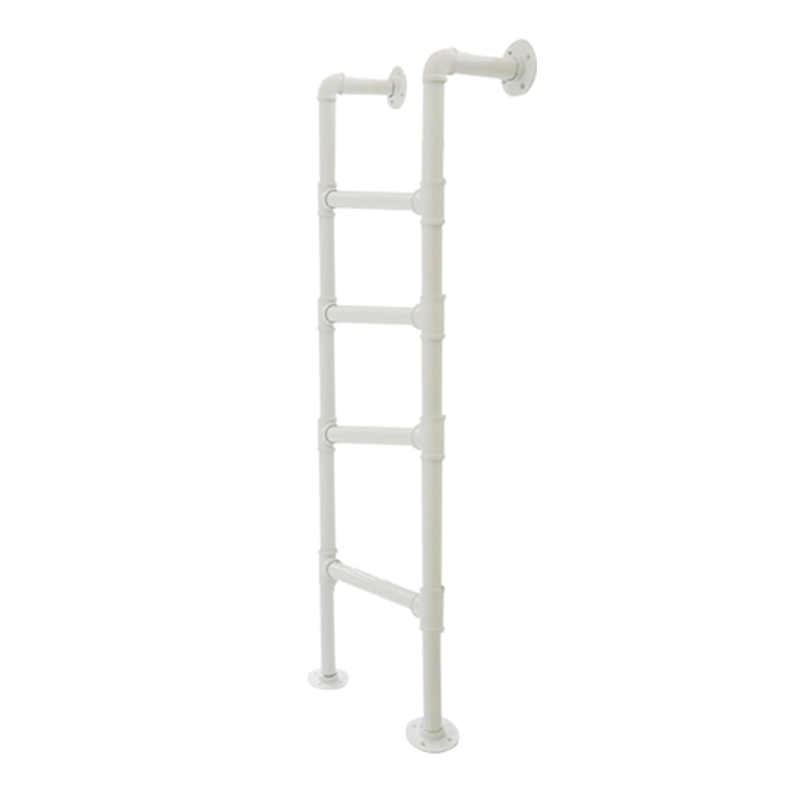 Escalera de metal para ático y ventanas de sótano con anclaje de pared