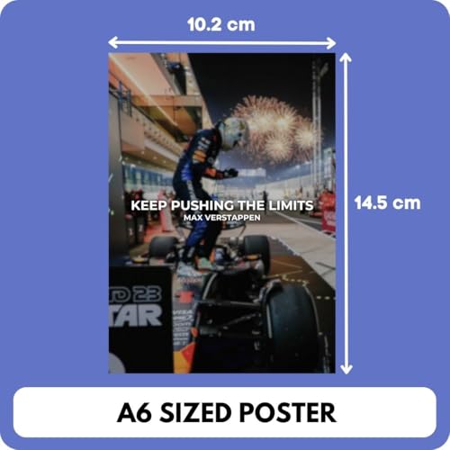 Image of auraposter Paper Max Verstappen Poster (Set Of 40),Formula One Max Verstappen Mini Posters (15 X10 Cm),Red Bull F1 Poster Posters For Wall, Bedroom, Living Room,Formula 1 Posters,Glue Dots Included