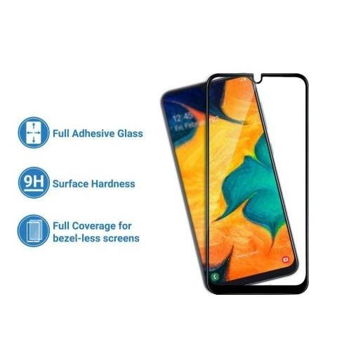 Image of STP FEEL Tempered Glass Screen Protector Compatible for Samsung Galaxy A50S / A50 (6.4 Inch) HD Clear, Bubble-Free, Anti-Scratch Full Protection Durable Tempered Glass (Black, Pack of 1)