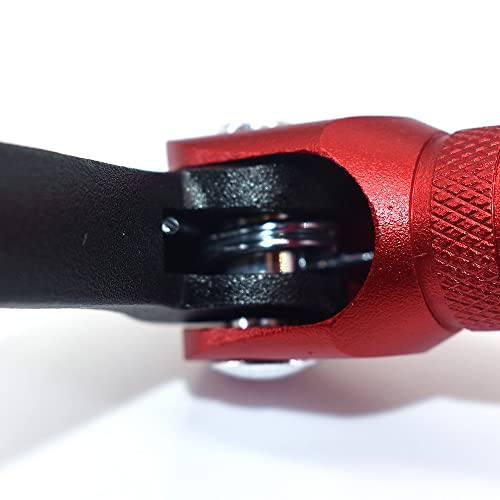 Image of CNC Aluminum Folding Gear Shift Lever, Foldable Gear Shift Lever Fit for 50cc 110cc 250cc Dirt Pit Monkey Bike Motorcycle ATV Quad Accessories Parts (Black&Red)