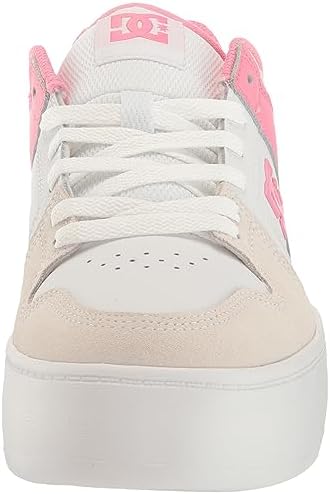 DC Women's Manteca 4 Platform Low Skate Shoe, Pink/White, 10 | Image 1