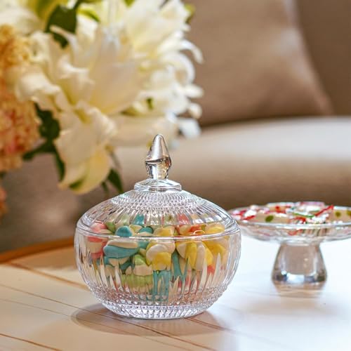 Image of WRINGO Glass Storage Jar with Airtight Lid | Transparent Multipurpose Kitchen Storage Container for Cookies, Snacks, Dry Fruits, Candy, Sugar & Tea | Premium Clear Glass Canister | (Pack of 1)