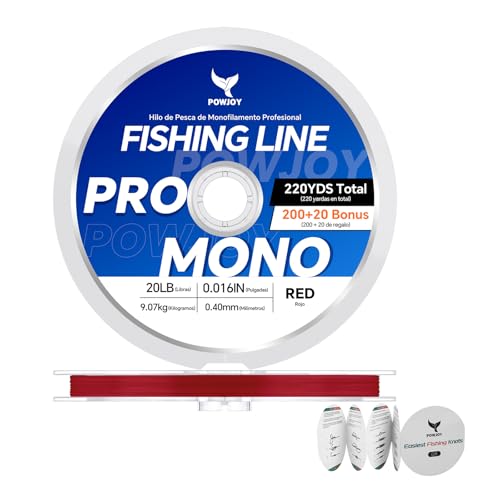 Image of Monofilament Fishing Line with Knot Guide Card, Tangle-Free Snap Ring for No More Mess, Low Memory Smooth Casting Nylon Mono String, 15 /20 /30 /50 /80LB, 220-1050 Yards