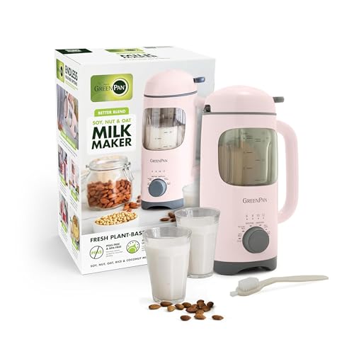 GreenPan Nut Milk Maker, 15-in-1 Homemade Soy, Almond, Oat, Coconut,