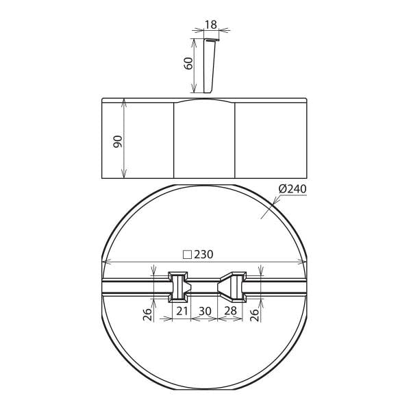 Zócalo hormigon b55 diámetro 240mm solución para bases de protección sin perforar 4