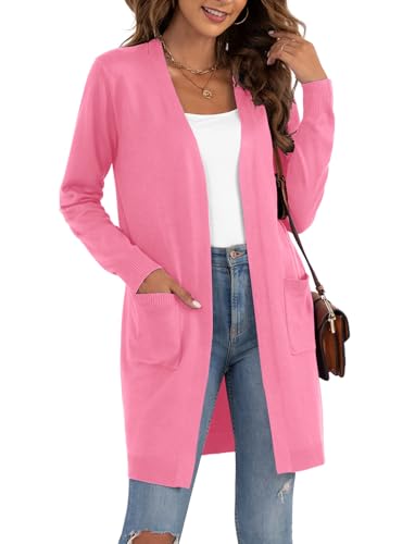 Image of VIISHOW Women's Classic Cardigans Long Sleeve Open Front Casual Knit Cardigan Sweaters Coat Soft Outwear