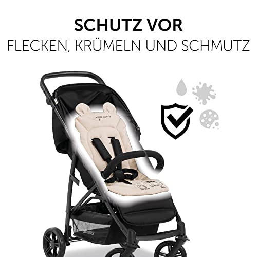 hauck Disney Sitzauflage für Buggys Kinderwagen & Fahrradanhängern aus Atmungsaktiver, Weicher Baumwolle, Einfache Befestigung, für Sommer & Winter (Pushchair Seat Liner, Winnie the Pooh Beige)